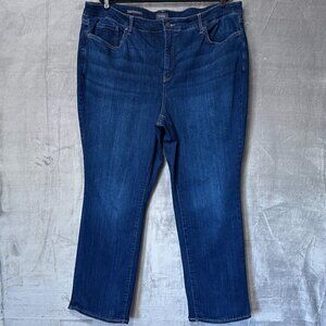 NYDJ Marilyn Straight Jeans Size 24W Dark Wash Plus Size